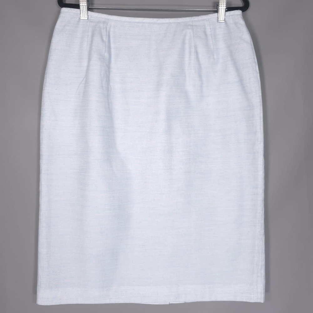 ALBERT NIPON Women’s Skirt Pencil Straight Cotton Viscose Light Blue Size 14